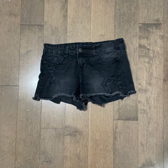 Bluenotes Pants - Black denim shorts